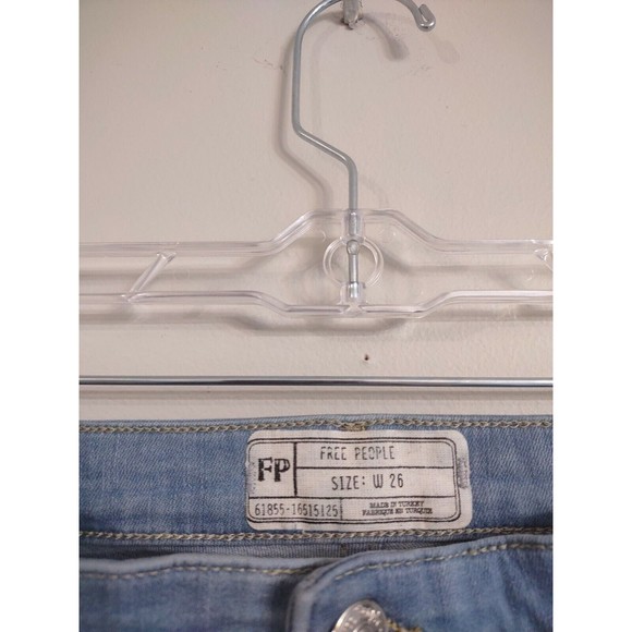Free People Skinny Denim Jeans  Distressed Ankle Light Wash Women's Size 26 - Picture 4 of 7